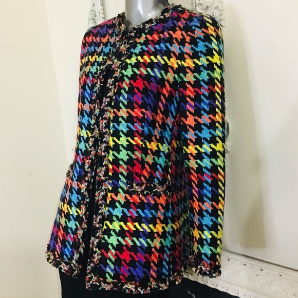 Alice + Olivia Andreas Frayed Blazer  NWOT - Picture 4 of 16